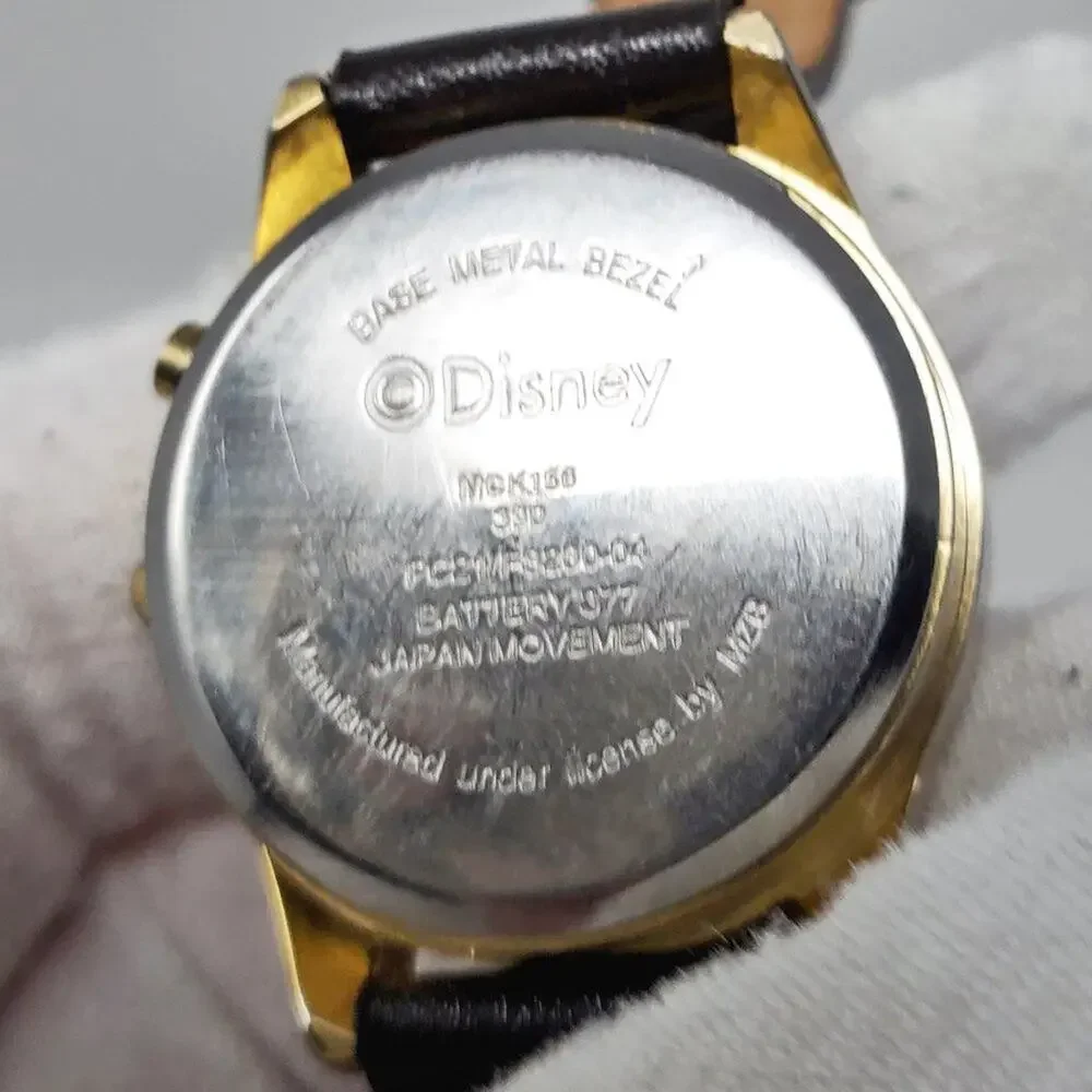 Disney  Mickey Mouse Musical Gold Watch RARE H2F
